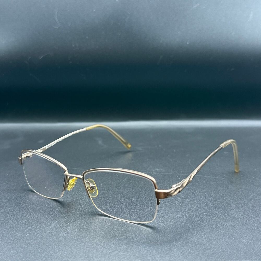 Diane von Furstenberg DVF1005 264 Eyeglass Frames Gold Semi Rimless 51-17-130